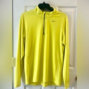 Men’s Nike Running - Dri Fit - 1/5 Zip Pullover - Yellow